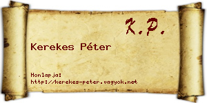 Kerekes Péter névjegykártya